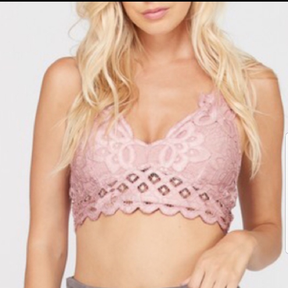 Lace double strap bralette
